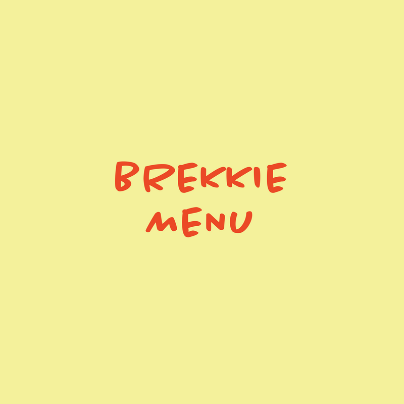 Brekkie Menu